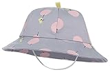 (コ-ランド) Co-land ベビー ハット つば広 赤ちゃん キッズ帽子 子供サンバイザー バケットハット ドット柄 あご紐 男の子 女の子 UVカット キャップ ブルー