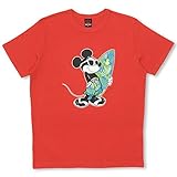 ベビードール ディズニー ミッキーサーフTシャツ 男女兼用 DISNEY Collection L レッド