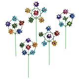 B Baosity 7色選択　風車おもちゃ　プラスチック製　ピンホイール　風車　花形風車　インテリア飾り　10個入り - #7