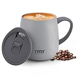 TYESO マグカップ 蓋付き 473ml セラミックコーティング 真空断熱 ステンレス製 保温 保冷 二重構造 コーヒーカップ 家庭用 オフィス プレゼント