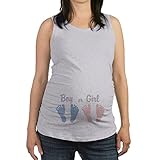 Zhhlaixing Simple English Footprints Print Maternity Vest Pure Color Funny Cute Plus for Pregnancy G