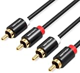 VENTION VAB-R06-B100 2RCA Male to Male オーディオ ケーブル Black メタルタイプ 2m
