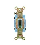 Leviton 1203-PLG 15 Amp, 120 Volt, Toggle Pilot Light, Neutral 3-Way AC Quiet Switch, Extra Heavy Du
