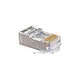 Platinum Tools EZ RJ45 Shielded Cat5e Crimp Plugs, Slide Through Wires, 100 Pieces [並行輸入品]