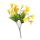 Fenteer 人工シルク　フラワー　ブーケ　植物　結婚式　花嫁　装飾　撮影　小道具　3色選ぶ - 黄