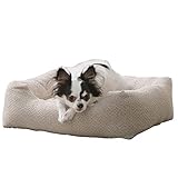 アイリスオーヤマ(IRIS OHYAMA) 犬 ベッド 猫 ベッド 高級生地 ツイードスタイルベッド P-TB530 アイボリー 幅約53×奥行約44×高さ約15cm