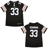 Girls CLE Brownsリチャードソン# 33 Athletic Short Sleeve Jersey ブラウン