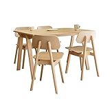 ダイニング5点セット 120cm幅テーブル MOON &amp; SISCO ムーン シスコ テーブルセット ダイニングセット ダイニングテーブル+チェア4脚 オーク ラバーウッド 北欧 ホワイト 白木木目調