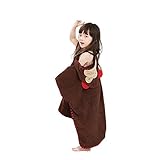 子供 ベビー アニマル バスタオル バスローブ ビーチタオル フード ポンチョマント パイル おくるみ 動物 お顔 と 耳 付き タオル地 出産祝い プレゼント (猿)