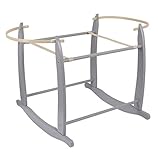 Clair de Lune Deluxe Rocking Moses Basket Stand (Grey) by Clair de Lune