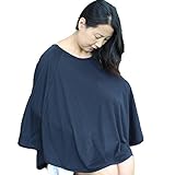 授乳ケープ ポンチョ 夏 360° マタニティ 授乳服 授乳Ｔシャツ ブラック