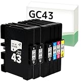 【エコスロ】 RICOH(リコー)用 GC43 4色+黒2本セット Mサイズ 互換インク【全色顔料】SGカートリッジ (GC43K 3本 / GC43C GC43M GC43Y 各1本) 全6本 品種コード:515946 515947 515948 515949