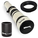 Ultimaxx 650-1300mm (2倍テレコンバーター 1300-2600mm) 望遠ズームレンズセット Canon EOS 7D II 6D II 5D III 5D IV 5D 1DS 80D 90D 77D 70D 60D T7 T7i T6s T6i T5i T5 SL用 3 & More