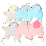 Yuena Care ベッドバンパー ベビーガード 赤ちゃん 6枚セット 象柄 可愛い 抱き枕 ソファークッション 半周タイプ ベビー寝具 衝撃吸収 出産お祝い #2