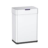 kaitou ゴミ箱 自動開閉 センサー付き 蓋付き 大容量 50L タッチ操作 ダストボックス ステンレス ホワイト