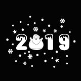 GODTOON クリスマス 飾り サンタクロース ウォールステッカー 星 雪 2019 壁紙 DIY 押し絵 子供部屋 壁紙シール リビングルーム 寝室 雰囲気 満点 童話世界 (ホワイト)
