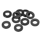 PATIKIL M8 ゴム平ワッシャー 10個入り 8mm ID 16mm OD 2.2mm厚さ シーリング スペーサー ガスケット リング 蛇口 パイプ 水ホース ファスナー ボルト 黒