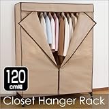 カバー付きハンガーワイド クローゼット ワードローブ 120cm幅