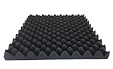 ウレタンスポンジ 波型 黒 テープ付 ３０ｍｍ厚×３００×３００ｍｍ