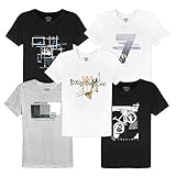 Sukinana Tシャツ メンズ 半袖 綿100% 5点セット インナーシャツ 肌着 スポーツ シャツ 下着 軽い 柔らかい 快適 カジュアル おしゃれ メンズ 服 春 夏 秋 冬 (XXL, ミックスカラー)