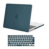 MOSISO 対応機種 MacBook Pro 14インチ ケース 2026 2025-2021リリース(M5 M4 M3 M2 M1チップ) A3427 A3426 A3434 A3112 A3185 A3401 A2918 A2992 A2779 A2442、プラスチック製 ハードシェルカバー & (日本語 JIS配列)キーボードカバー付き(ディープ ティール)