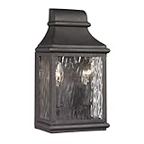 Elk Lighting 47070/2 Forged Jefferson Collection 2 Light Outdoor Sconce, Charcoal [並行輸入品]