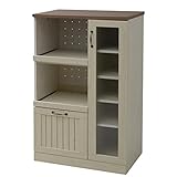 山善(YAMAZEN) レンジ台 幅75 FARS-1275(WW) ホワイトウォッシュ