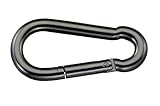 エスコ 79x11.0mmスナップフック スチｰル製/黒 EA638JP-113