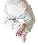 (ウイ カプア) u'i Kapua ハート 柄 モンキー パンツ ベビー服 男の子 女の子 ロングパンツ ズボン (70,グレー)