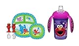 Munchkin Sesame Street Toddler Dining Set with Trainer Cup, Pink by Munchkin [並行輸入品]