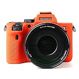 ソニー用 α7RM4 / α7R IV / α7R4 / ILCE-7RM4用 ケース Sooyeeh シリコン製 軽量 耐衝撃 ソフト 旅行 アウトドア撮影 男女兼用 SONY用 A7RM4 / A7R IV / A7R4 / ILCE-7RM4用 カメラケース 保護カバー（オレンジ）