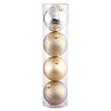 Vickerman 4 Finish Ornaments-20 Per Box, 2.75-Inch, Champagne