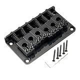 Musiclily Pro 10.5mm ハードテイルブリッジスタイルサドル固定式 ノントレモロブリッジ STストラト/テレキャスターTLエレキギター用 、ブラック