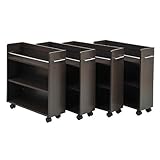 JKプラン クローゼット収納庫 コミックラック（4個組み） ダークブラウン SGT-0091SET-DB