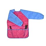 (ホームバニイ)Homebunnyy 2～5歳幼児用 防水長袖 絵画スモック 絵エプロン お絵かきスモック (ピンク)