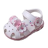 Tovadoo　ベビーシューズ　サンダル　LED　ライト付き　花柄　合皮　夏　履きやすい　履き心地良い　つま先保護　歩行練習用　お姫様　可愛い　おしゃれ　通学　旅行　パーティー　結婚式 　女の子　キッ