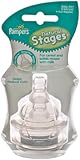 Pampers Silicone Airwave Aspirational Nipples, Y Cut, Twin Pack, Clear by Pampers