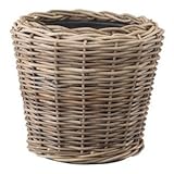 ラタンバスケット モンデリック 【Φ42cm】 籐製 〔屋外/ガーデニング用品/園芸〕