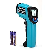 赤外線放射温度計Peralng 温度測定 非接触温度計 デシタル測定器 -50℃~+550℃/-58°F~1022°F 電池付き (青)