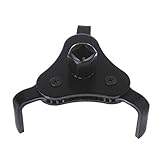 Biuuu ツーウェイオイルフィルターレンチ工具駆動3爪、55-108mm合金工具、フラット3爪機械フィルターレンチブラック