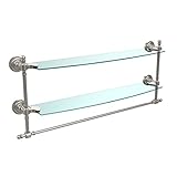 Allied Brass RD-34TB/18-BBR 18 Double Glass Shelf with TB Antique Copper by Allied Brass