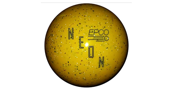 Amazon Candlepin Epco ネオン斑点ボーリングボール 4 5インチ イエロー 2lbs 6oz Epco From Paramount ボウリング