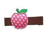 Baby Deer Clips　ヘアクリップ for ベビー　りんご (ピンク)