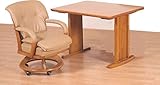 ダイニング テーブル ２点セット 肘付き 回転式 ライトブラウン　CONCERT-34-40-45
