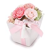 JewelzGift（ジュエルズギフト） プリザーブドフラワー 陶器ケース入り ギフト アレンジ 「ずっと綺麗なお花」 【全3色】 ローズピンク