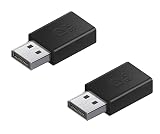 Displayport メス to メス Displayport アダプター 中継アダプター DP1.4 8K@60HZ ウルトラ HD ディスプレイポー 延長端子コネクター (オスメス ブラック, 2個)