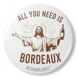 ALCOHOLIDAY アルコホリディ アルコホリデイ 缶バッジ 缶バッジ 3個セット ワイン ノーワインノーライフ オールユーニドイズボルドー 宇宙飛行士 直径57mm
