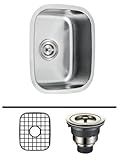 18インチステンレススチールアンダーマウントキッチン島/バーシンク – 18ゲージアクセサリーコンボ