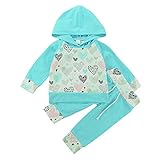 Cutelove　コート+ロングパンツ2点セット　トップス　フード付き　ハート柄　長袖　綿　女の子　ガールズ　ベビー　赤ちゃん　幼児　秋　可愛い　暖かい　ファッション　カジュアル　普段着　韓国