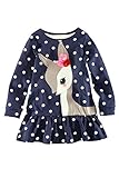 Moly Magnoliaベビーガールズ動物プリント長袖幼児Toddles Lovelyドレス カラー: ブラック